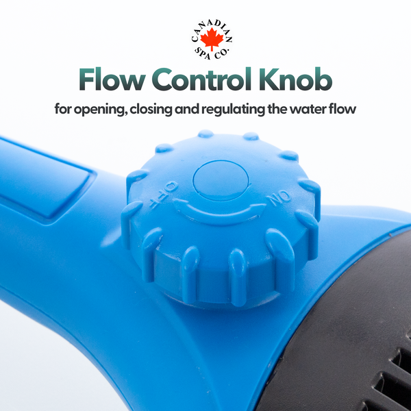 Easy use filter cleaning brush. Attach to garden hose with connector included.