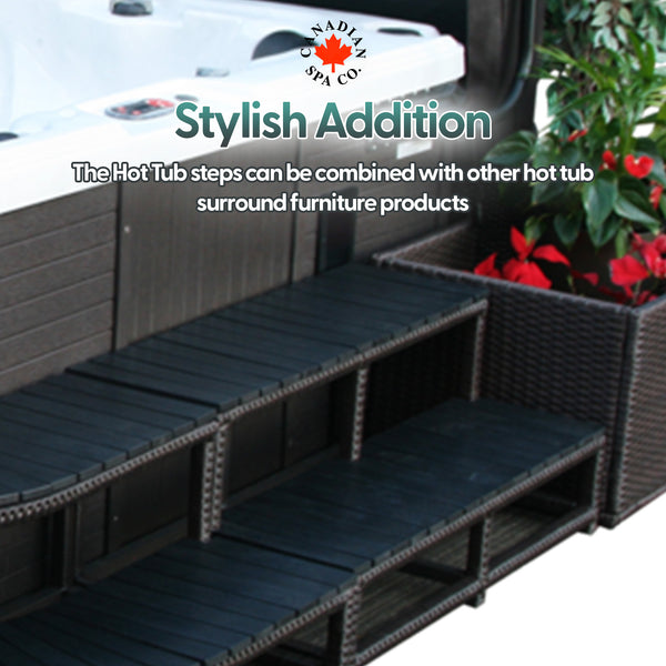 Wicker Spa Step - 79in Spas