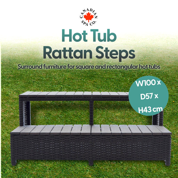 Wicker Spa Step - 84in Spas
