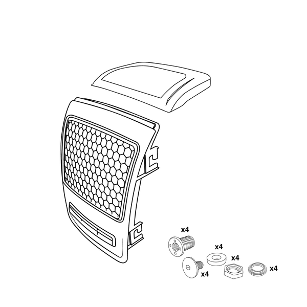 Filter Grate Set (Grey) - Black Ice