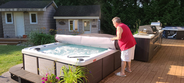 Rolling Spa Cover - Grand Bend - Brown