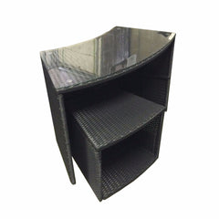 Glass Top Bar - Round Spa Surround Furniture